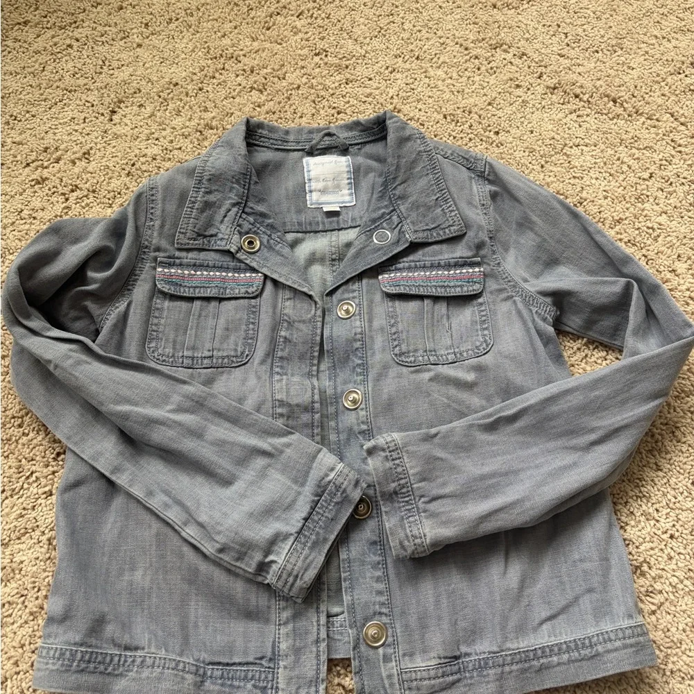 Gymboree light blue Girls Jean Jacket size 10-12